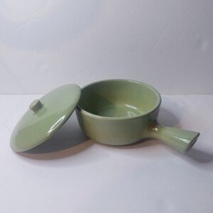 Vtg 50's La Solana Stoneware Pottery Pot Pie Crock With Lid